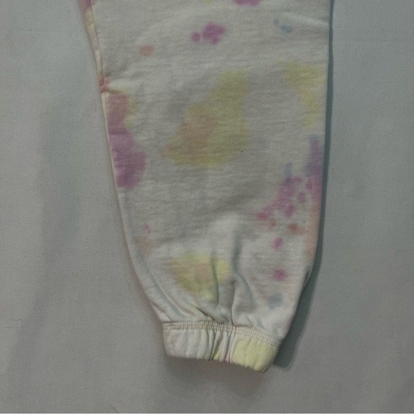 Shoe Palace Snoop sweatpants L large Mens White Watercolor Joggers Zip pockets - Picture 5 of 10